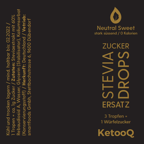 Stevia Tropfen Label